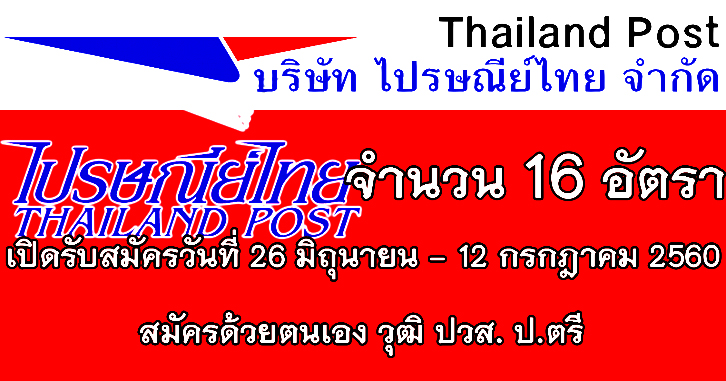 แนวข้อสอบไปรษณีย์ไทย